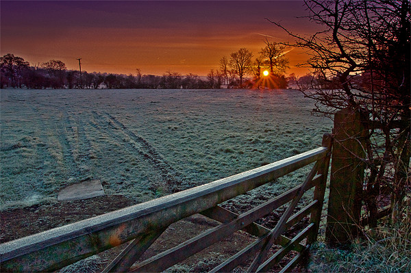 Frosty Wirksworth Sunrise Picture Board by Alan Matkin