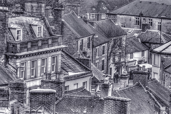 Wirksworth Rooftops Picture Board by Alan Matkin