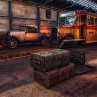 Buy canvas prints of Vintage vehicles HDR by Alan Matkin