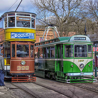 Buy canvas prints of Trams at Crich by Alan Matkin