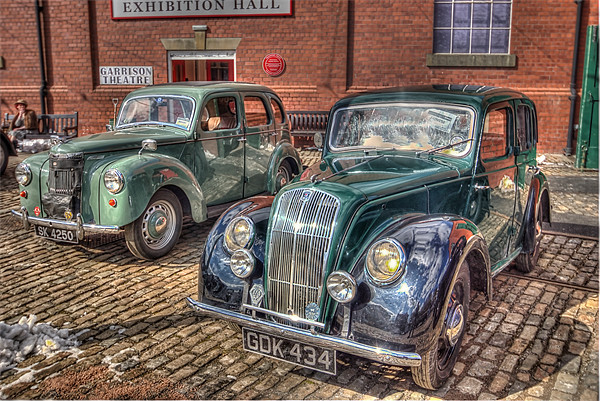Morris 8 & Ford Prefect HDR Picture Board by Alan Matkin