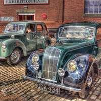 Buy canvas prints of Morris 8 & Ford Prefect HDR by Alan Matkin