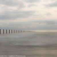 Buy canvas prints of Ancient Groins Disappearing Into The Ocean  by David Shackle