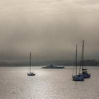 Buy canvas prints of Ferry in the mist by Gary Finnigan