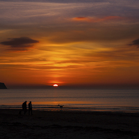 Buy canvas prints of Sunset Walk by Gary Finnigan