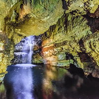Buy canvas prints of Smoo Cave by Gary Finnigan