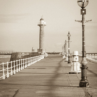 Buy canvas prints of Whitby pier by Gary Finnigan