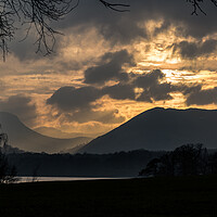Buy canvas prints of Last Light over Derwentwater by Gary Finnigan