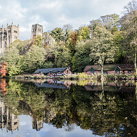 Buy canvas prints of Durham boat houses by Gary Finnigan