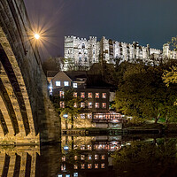 Buy canvas prints of Durham castle by night by Gary Finnigan