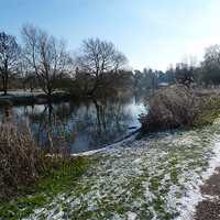 Buy canvas prints of Winter on the River Avon by simon brown