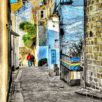 Buy canvas prints of A back street in St. Ives by Anthony Hedger