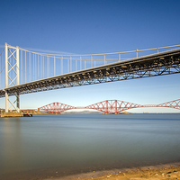 Buy canvas prints of The Forth Bridges by Mike Dow