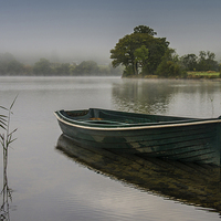 Buy canvas prints of  Morning Mist on Loch Ard by Mike Dow