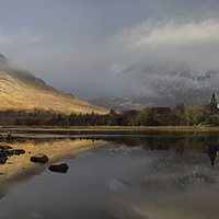 Buy canvas prints of  Kilchurn Castle by Mike Dow