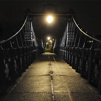 Buy canvas prints of  Bridge over Darkened Waters by Simon Deacon