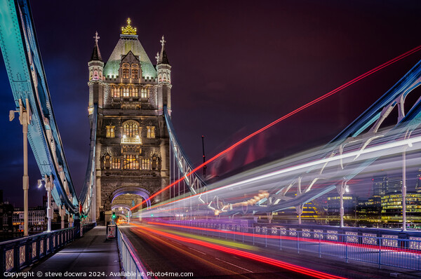 London Nightfall:  Tower Bridge Picture Board by steve docwra