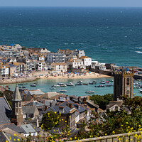 Buy canvas prints of Looking down on St Ives by Steve Hughes