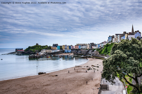 Tenby from the promenade Picture Board by Steve Hughes
