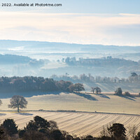 Buy canvas prints of Views across Surrey after a frost by Steve Hughes
