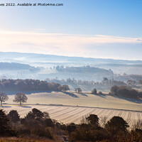Buy canvas prints of Stunning winter views from Newlands Corner by Steve Hughes