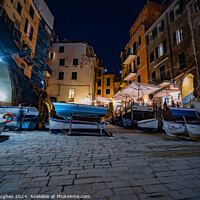 Buy canvas prints of Boats on dry land at Riomaggiore by Steve Hughes