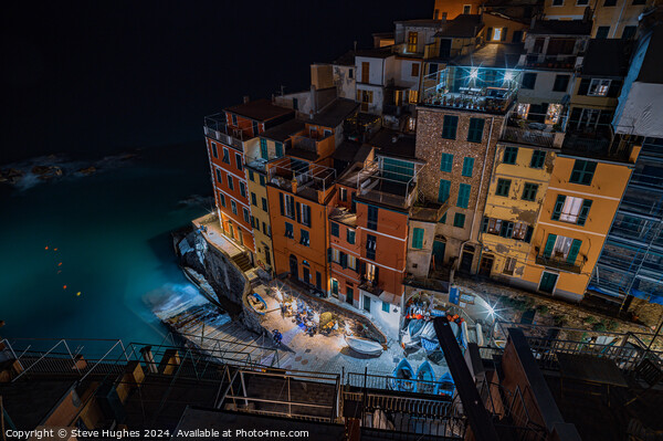 Looking down at Riomaggiore Picture Board by Steve Hughes