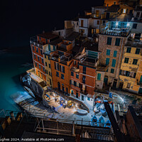 Buy canvas prints of Looking down at Riomaggiore by Steve Hughes