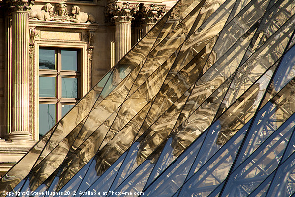 New and Old at The Louvre Picture Board by Steve Hughes
