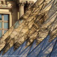 Buy canvas prints of New and Old at The Louvre by Steve Hughes
