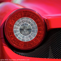 Buy canvas prints of Ferrari red round rear light by Steve Hughes