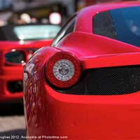 Buy canvas prints of Red Ferraris in a line by Steve Hughes
