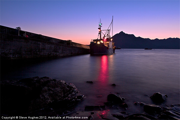 Fishing boat at Elgol Picture Board by Steve Hughes