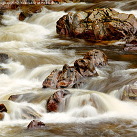 Buy canvas prints of Fast Flowing over the Rocks by Steve Hughes
