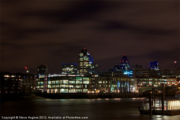 London from the South Bank Picture Board by Steve Hughes