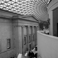 Buy canvas prints of British Museum Monochrome by Steve Hughes
