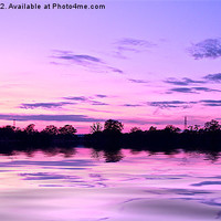 Buy canvas prints of Winter Sunset River Wey Surrey by Steve Hughes