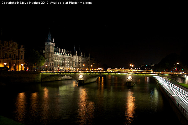 Paris at night Picture Board by Steve Hughes