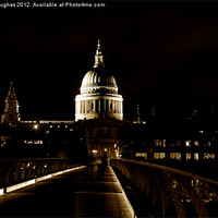Buy canvas prints of St Paul's from Millennium Bridge by Steve Hughes