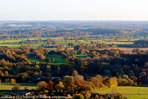 Autumnal views from Box Hill Picture Board by Steve Hughes