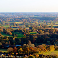 Buy canvas prints of Autumnal views from Box Hill by Steve Hughes