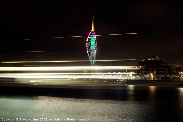 Spinnaker Tower and Isle of Wight ferry Picture Board by Steve Hughes