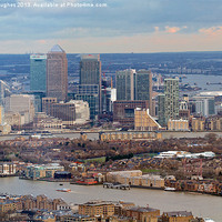 Buy canvas prints of Canary Wharf viewed from The Shard by Steve Hughes