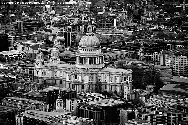 St Pauls cathedral black and white Picture Board by Steve Hughes