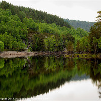 Buy canvas prints of Tree lined Scottish Loch by Steve Hughes
