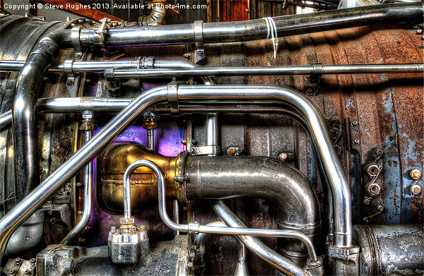HDR Jet Engine Picture Board by Steve Hughes
