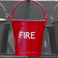 Buy canvas prints of Three Fire Buckets by Steve Hughes