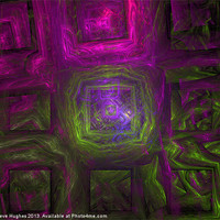 Buy canvas prints of Fractal squares green and pink by Steve Hughes