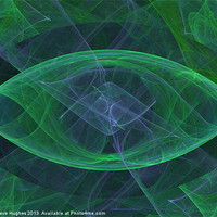 Buy canvas prints of Green elliptical fractal by Steve Hughes