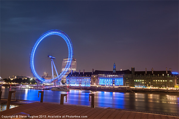 London Eye long exposure Picture Board by Steve Hughes